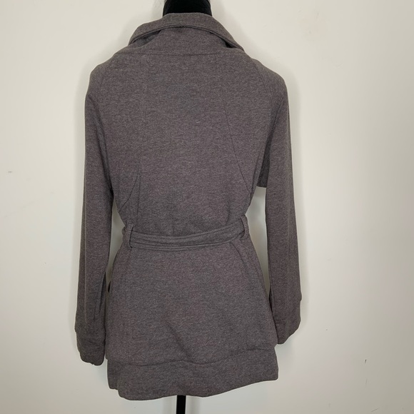 Tres Bien Grey Women’s Jacket Waist Tie Size L - Picture 8 of 10